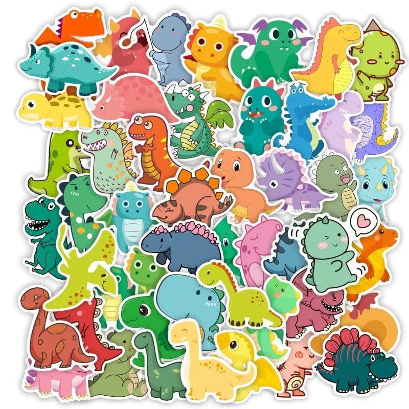 image-Hizxj Dinosaur Planet Stickers - Waterproof Fun for Laptops & Transport