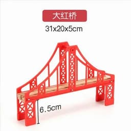 image-Wooden Train Track Accessories - Educational DIY Toys for Children