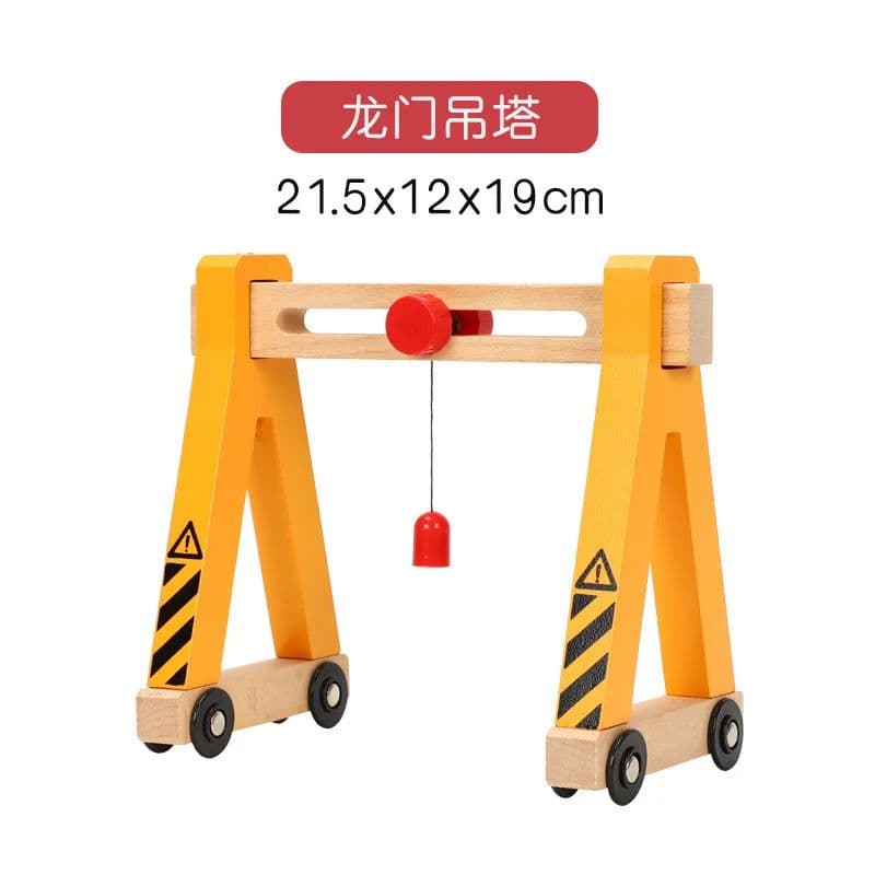 image-Wooden Train Track Accessories - Educational DIY Toys for Children