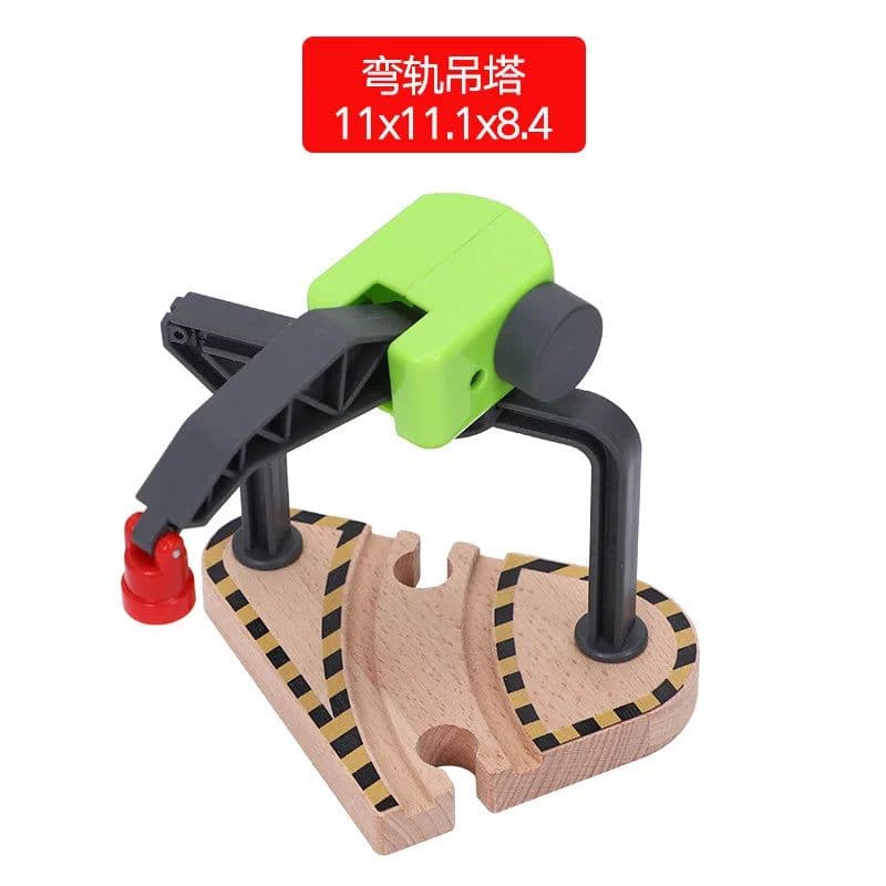 image-Wooden Train Track Accessories - Educational DIY Toys for Children
