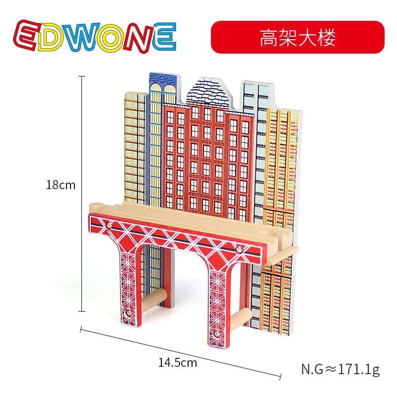 image-Wooden Train Track Accessories - Educational DIY Toys for Children