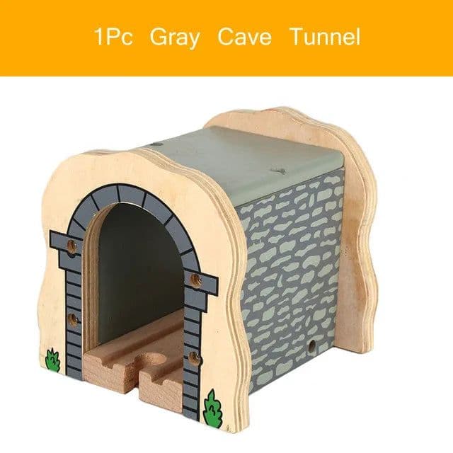 image-Wooden Train Track Accessories - Educational DIY Toys for Children