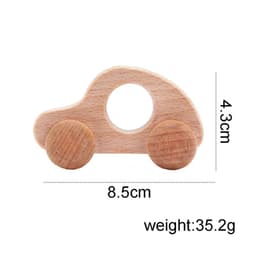 image-Baby Carrier Wooden Car Blocks - Educational Beech Wood Toys for Children