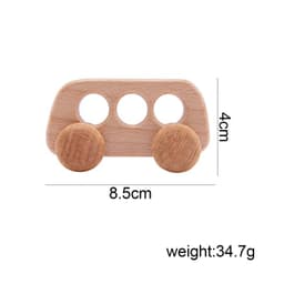 image-Baby Carrier Wooden Car Blocks - Educational Beech Wood Toys for Children