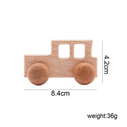 image-Baby Carrier Wooden Car Blocks - Educational Beech Wood Toys for Children