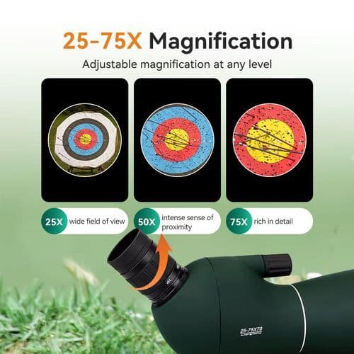 image-SVBONY SV28 Spotting Scope - 25-75x Zoom, Waterproof for Stunning Views
