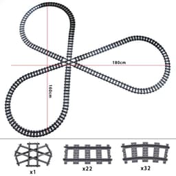 image-Jiu Feng Yan Flexible Switch Railway Tracks - Creative Building Block Toys