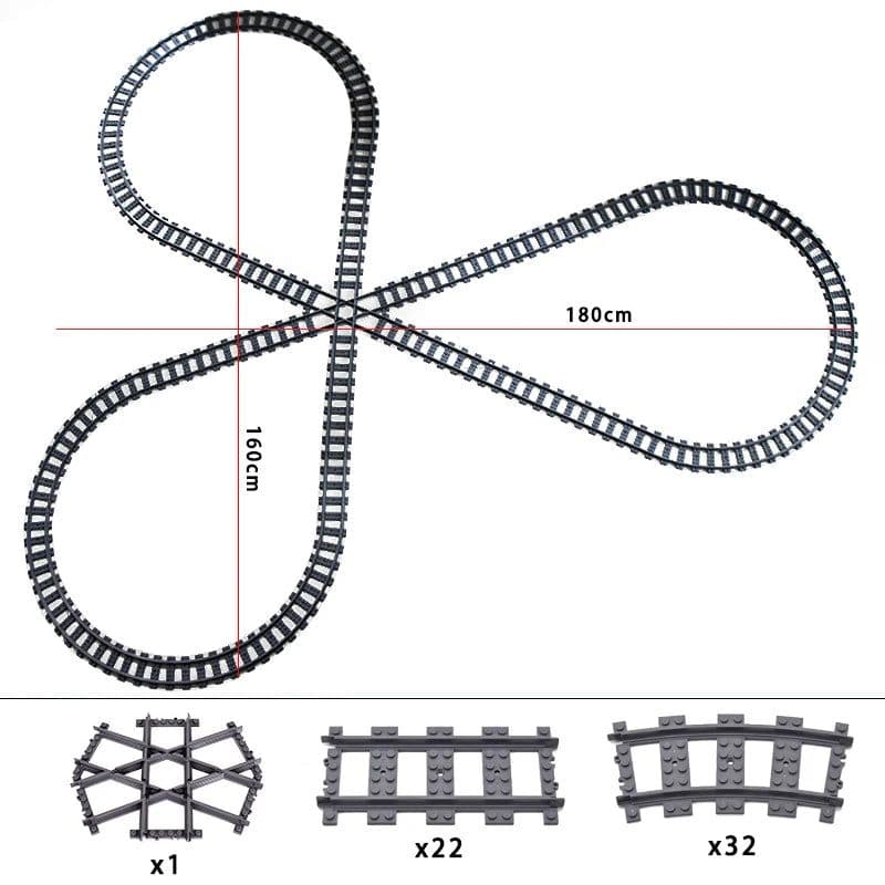image-Jiu Feng Yan Flexible Switch Railway Tracks - Creative Building Block Toys