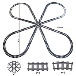 image-Jiu Feng Yan Flexible Switch Railway Tracks - Creative Building Block Toys
