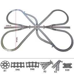 image-Jiu Feng Yan Flexible Switch Railway Tracks - Creative Building Block Toys