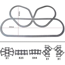 image-Jiu Feng Yan Flexible Switch Railway Tracks - Creative Building Block Toys