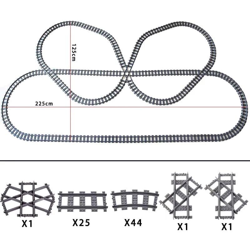 image-Jiu Feng Yan Flexible Switch Railway Tracks - Creative Building Block Toys
