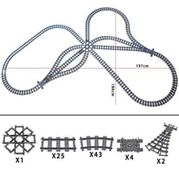 image-Jiu Feng Yan Flexible Switch Railway Tracks - Creative Building Block Toys