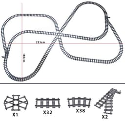 image-Jiu Feng Yan Flexible Switch Railway Tracks - Creative Building Block Toys