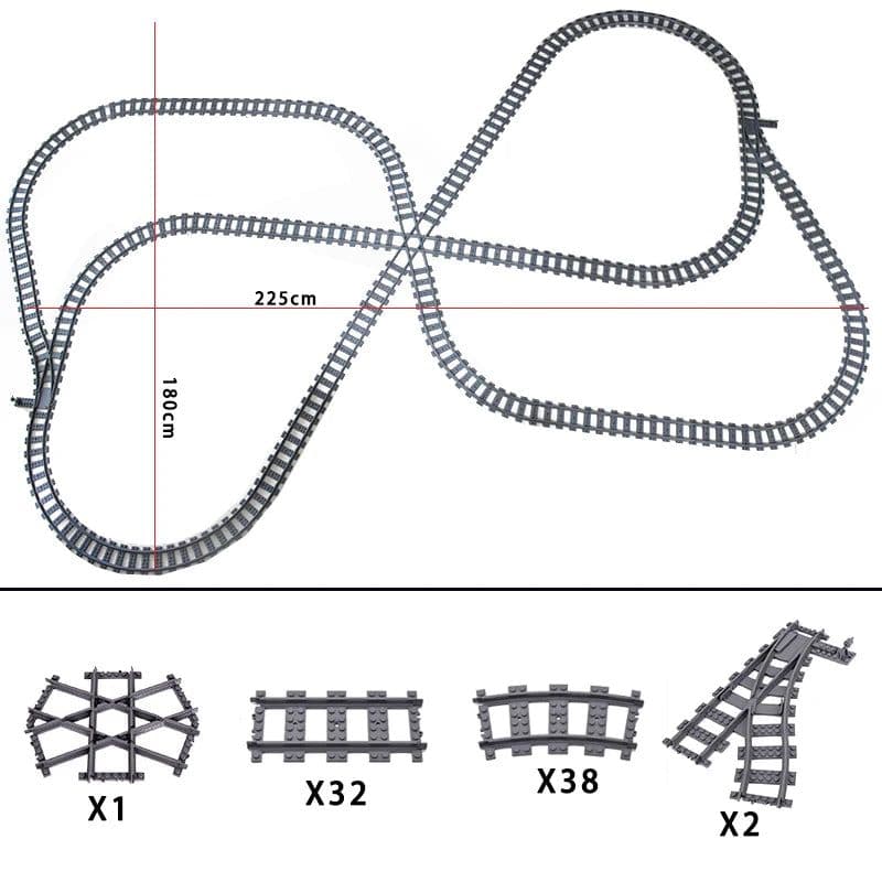 image-Jiu Feng Yan Flexible Switch Railway Tracks - Creative Building Block Toys