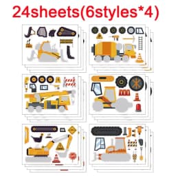 image-Creative Kids DIY Truck Puzzle Stickers – Fun Assembling Activity