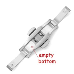 image-HQstrap Polished Stainless Steel Buckle Watch Band - Durable and Versatile