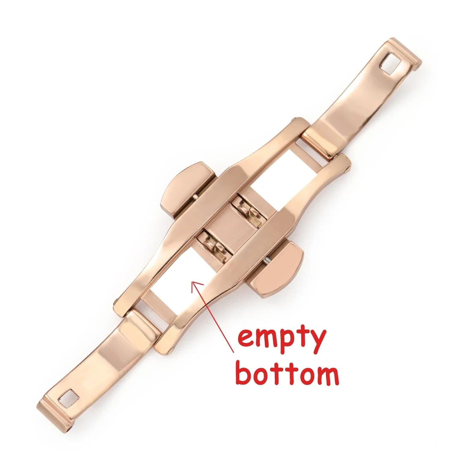 image-HQstrap Polished Stainless Steel Buckle Watch Band - Durable and Versatile