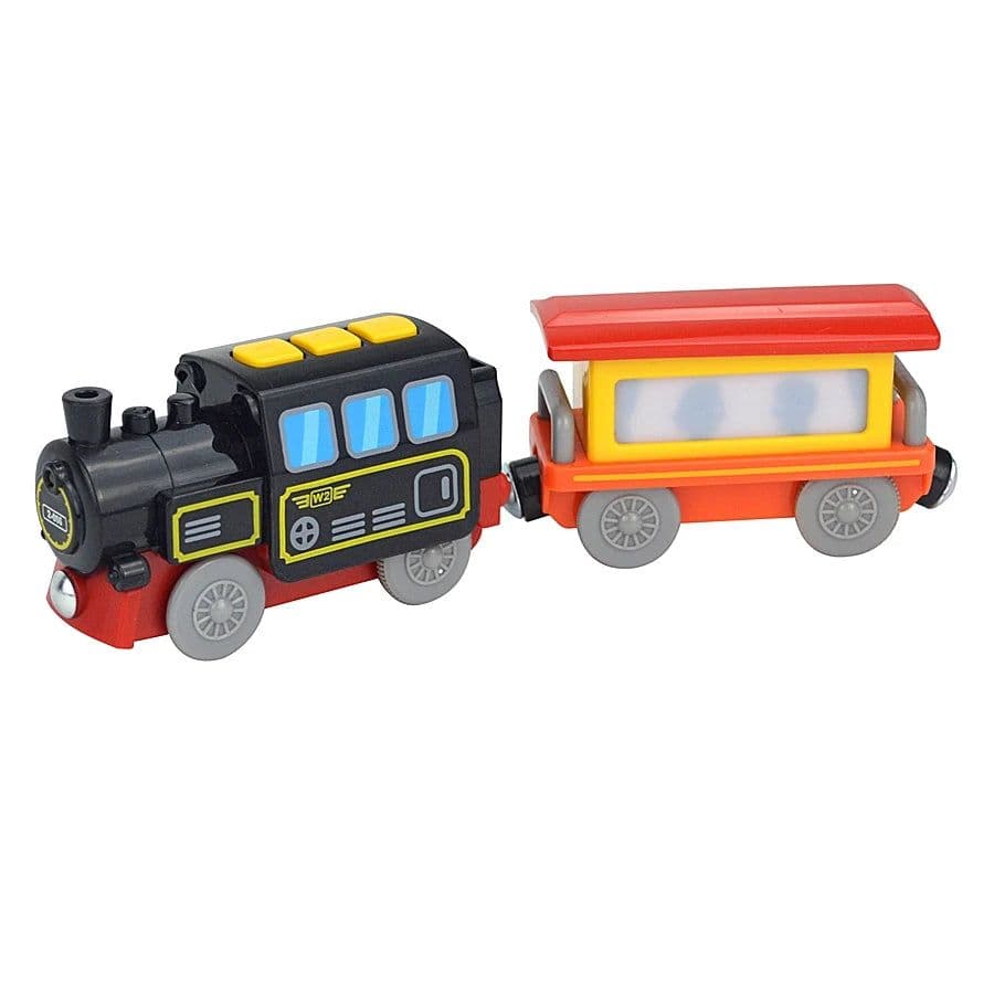 image-HANMA Wooden Train Set - Premium Beech Wood - Safe & Expandable Tracks