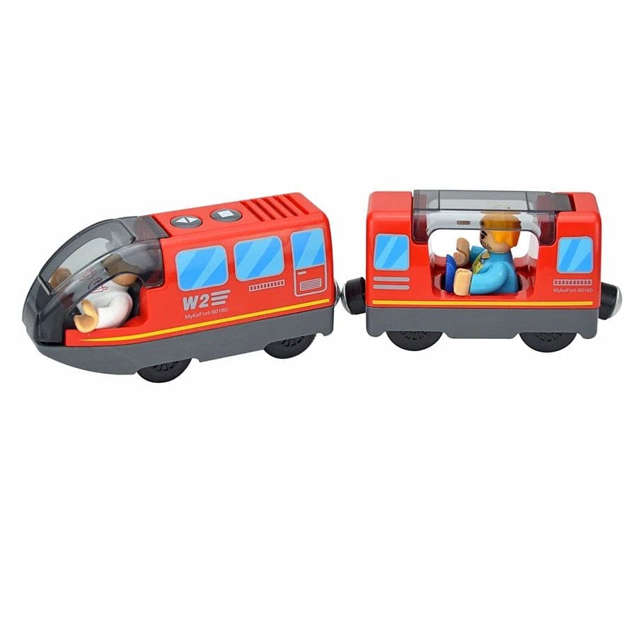 image-HANMA Wooden Train Set - Premium Beech Wood - Safe & Expandable Tracks