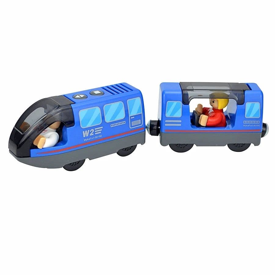 image-HANMA Wooden Train Set - Premium Beech Wood - Safe & Expandable Tracks
