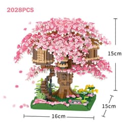 image-KNEW BUILT Sakura Tree House Blocks - Educational Fun for All Ages