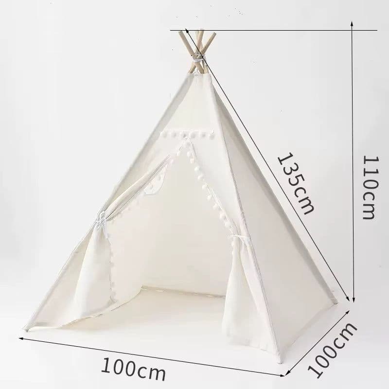 image-Children's Tipi Tent - Foldable Fun for Imaginative Play - Indoor/Outdoor Tent