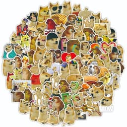 image-Hizxj High-Quality Cheems Meme Stickers - Waterproof & Sun Protected - 100pcs