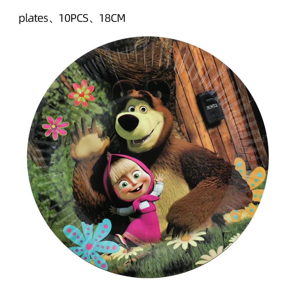 image-TAKARA TOMY Mashas and Bear Party Decoration - Create Magical Celebrations