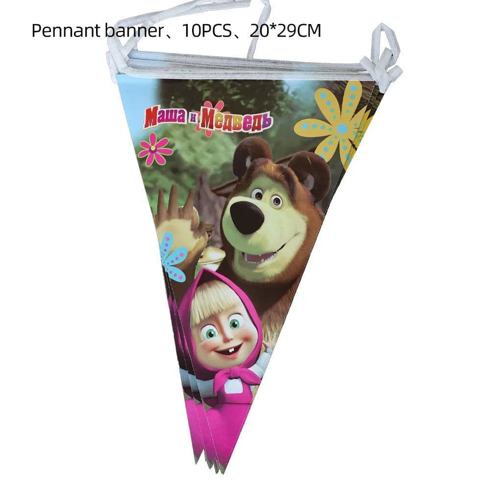 image-TAKARA TOMY Mashas and Bear Party Decoration - Create Magical Celebrations
