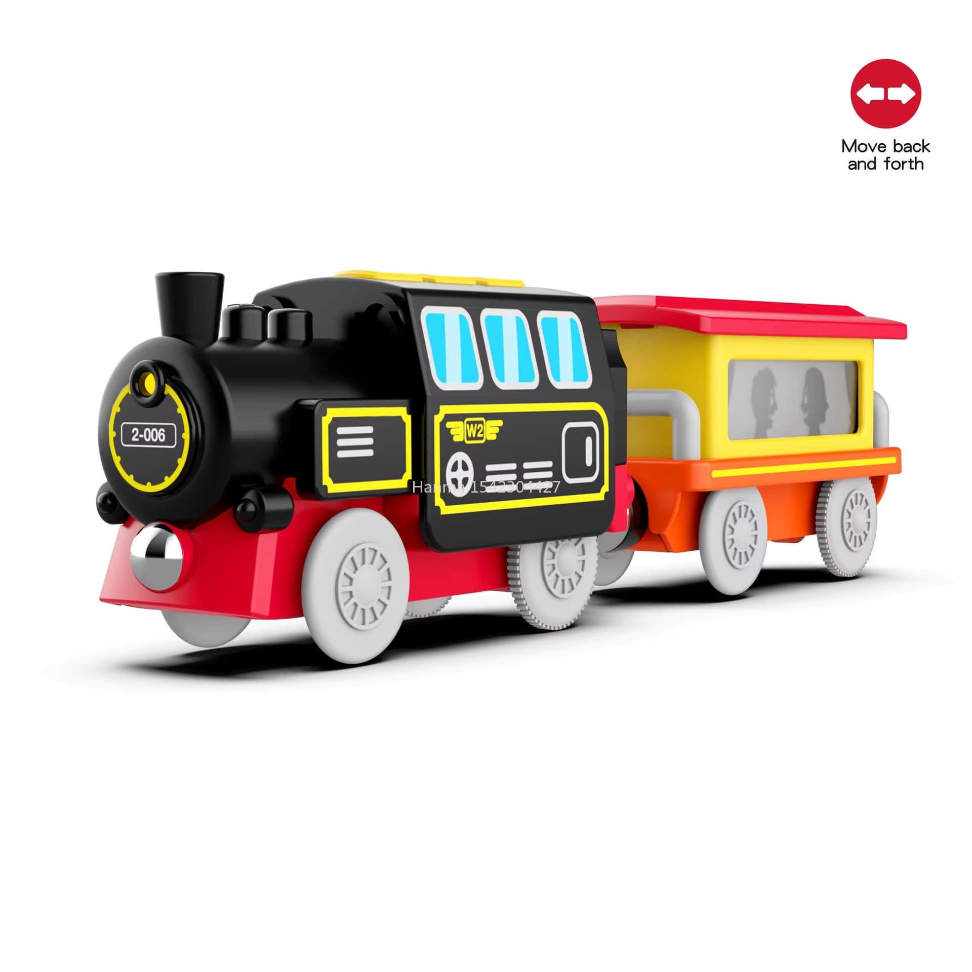 image-Abay Wooden Train Set - Magnetic Connectivity - Educational Toy for Kids