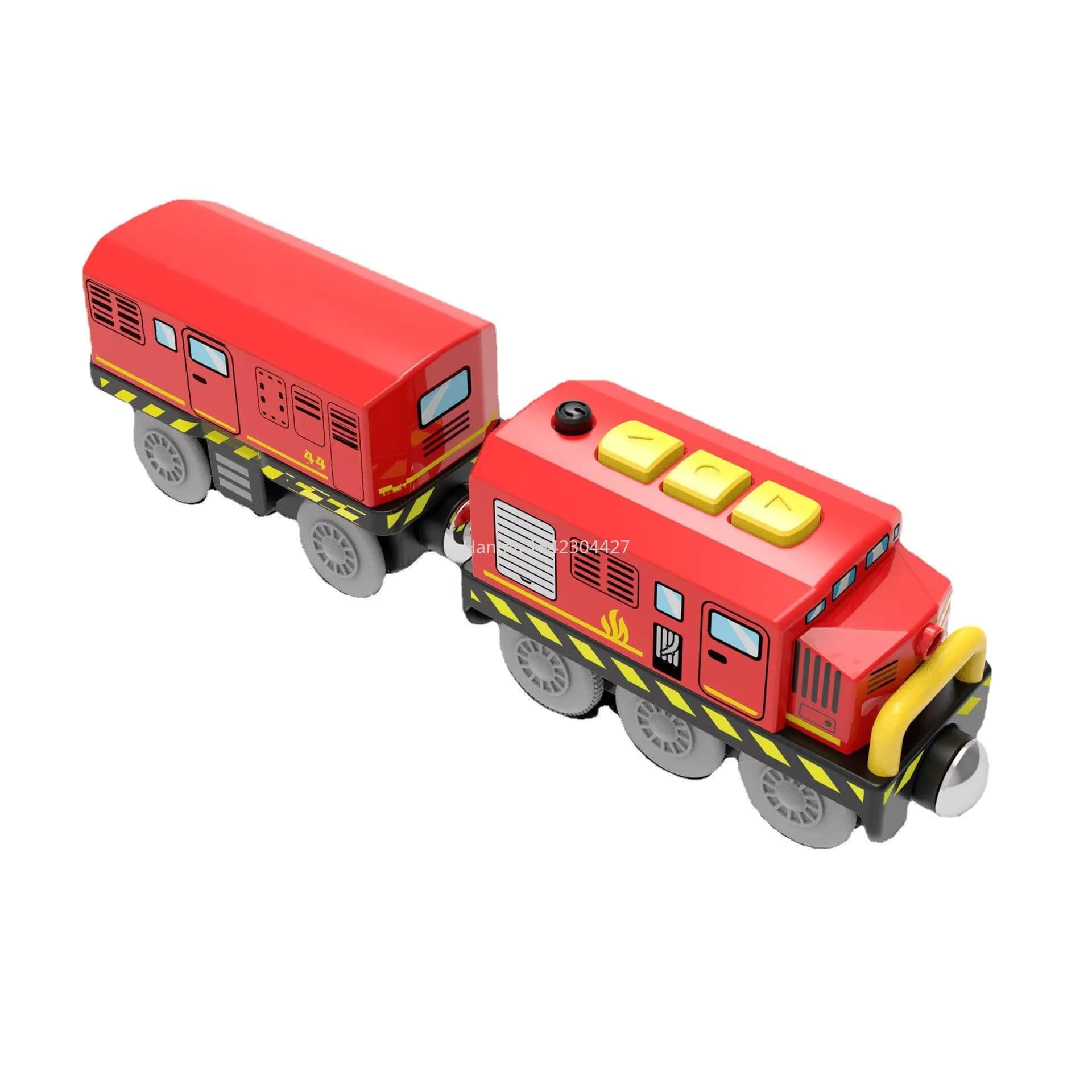 image-Abay Wooden Train Set - Magnetic Connectivity - Educational Toy for Kids
