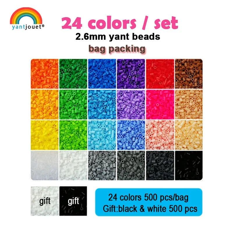 image-Yantjouet Mini Beads Kit - 24/48/72 Colours for Creative DIY Puzzles