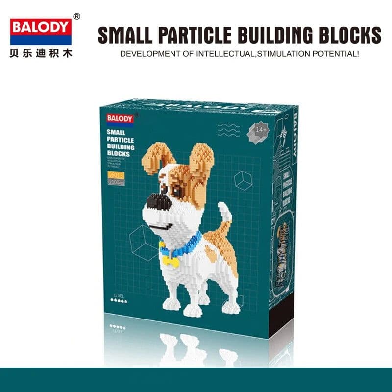 image-BALODY Cartoon Dog Building Blocks - Fun and Creative Toy for Kids