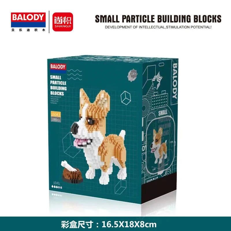 image-BALODY Cartoon Dog Building Blocks - Fun and Creative Toy for Kids