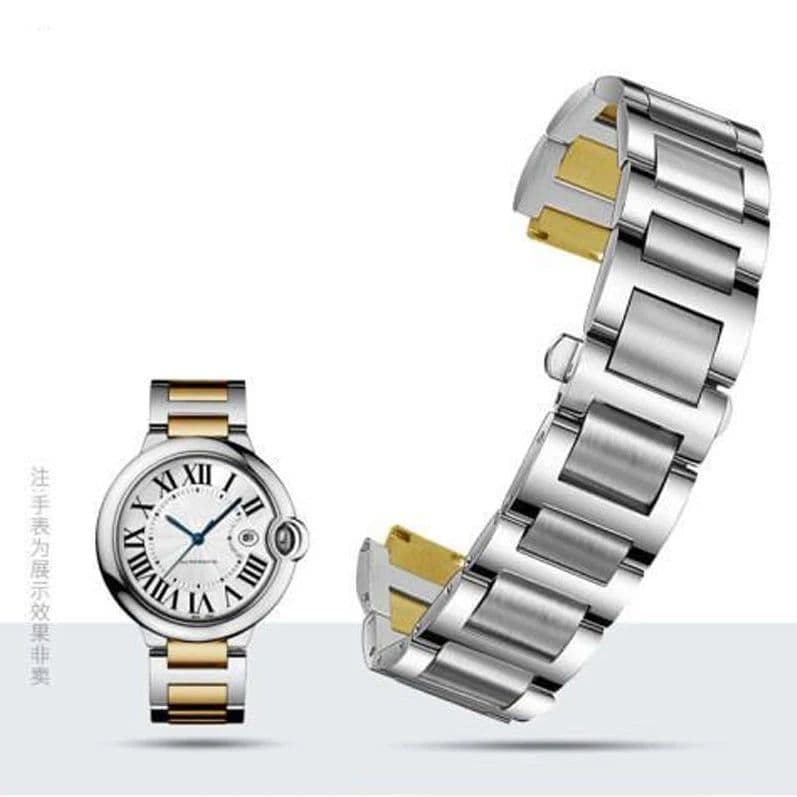 image-HUANGZHI Stainless Steel Watch Band for Cartier Blue Balloon - 190mm