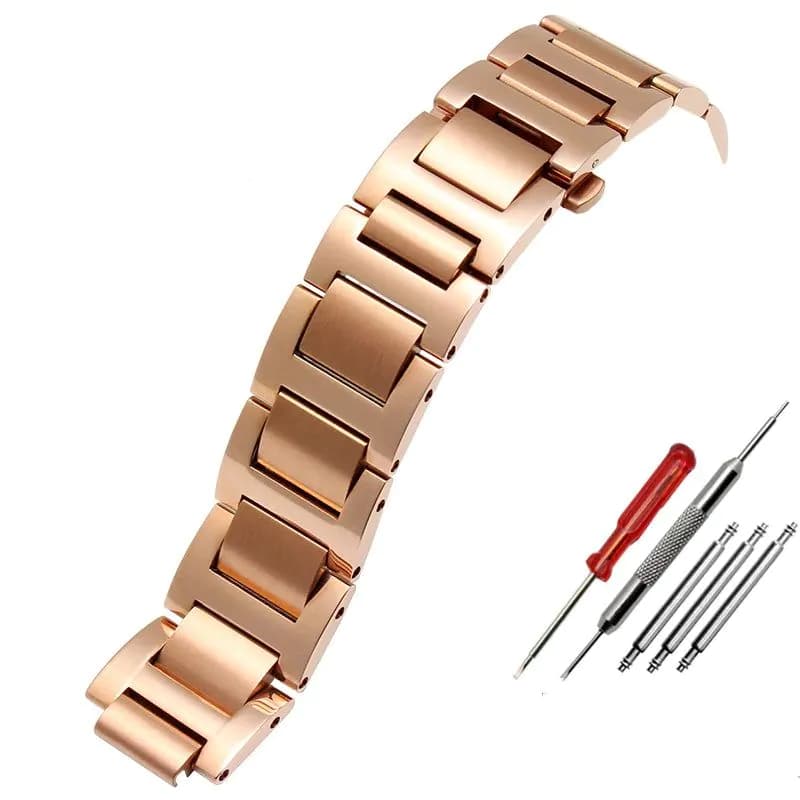image-HUANGZHI Stainless Steel Watch Band for Cartier Blue Balloon - 190mm