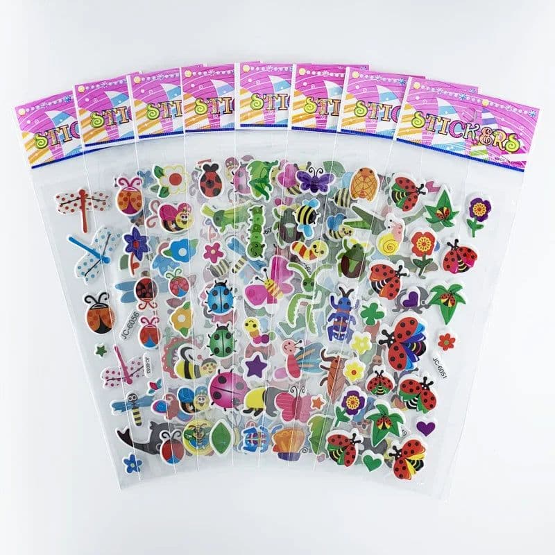 image-Monssjay Self-Adhesive Cartoon Stickers - Fun for Kids - 8 Sheets