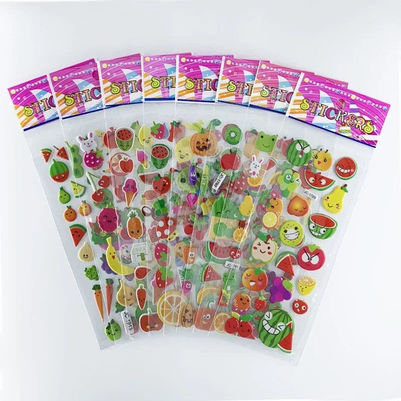 image-Monssjay Self-Adhesive Cartoon Stickers - Fun for Kids - 8 Sheets
