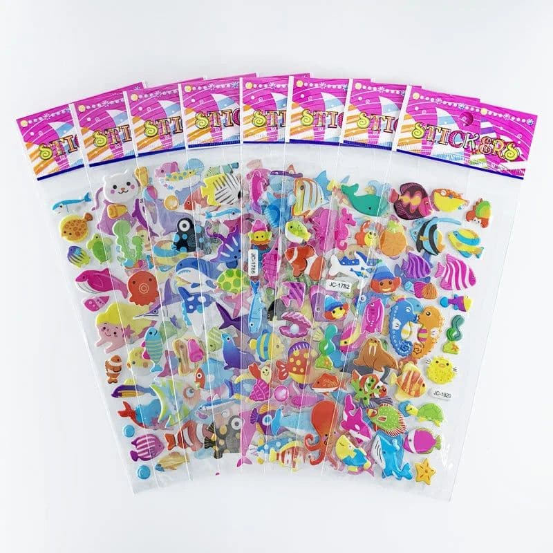 image-Monssjay Self-Adhesive Cartoon Stickers - Fun for Kids - 8 Sheets