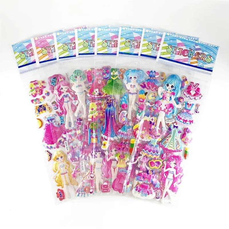 image-Monssjay Self-Adhesive Cartoon Stickers - Fun for Kids - 8 Sheets