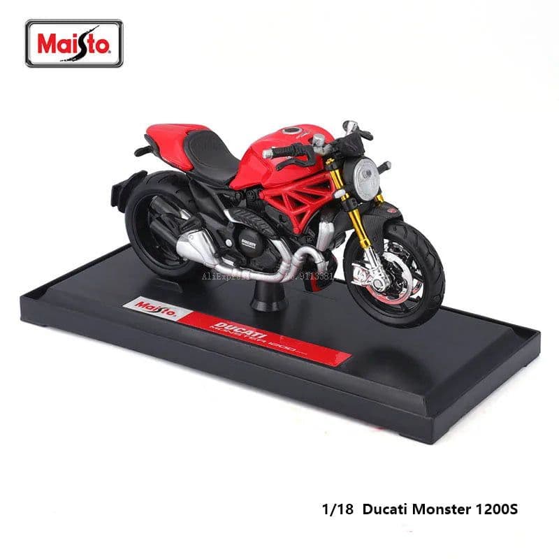 image-Maisto Ducati Motorcycle Model - Die-Cast Metal, 1:18 Scale Collectible