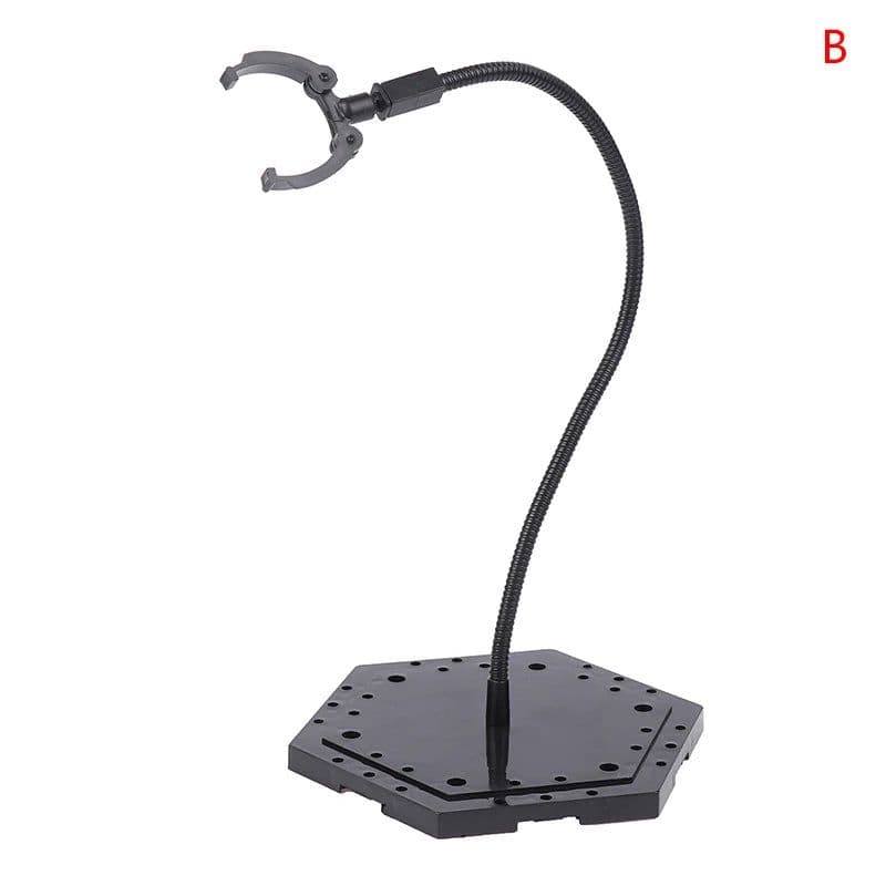 image-Snake Bar Bracket - Durable PVC Display Stand for Gunpla Figures