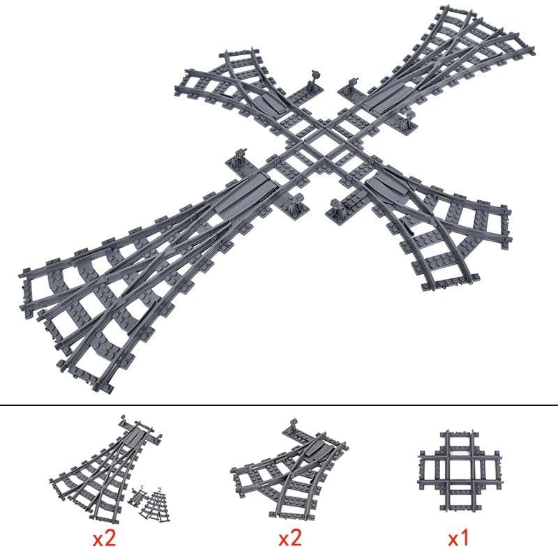image-Jiu Feng Yan Flexible Switch Railway Tracks - Creative Building Block Toys