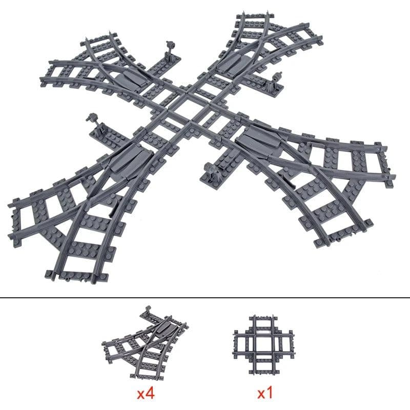 image-Jiu Feng Yan Flexible Switch Railway Tracks - Creative Building Block Toys