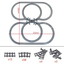 image-Jiu Feng Yan Flexible Switch Railway Tracks - Creative Building Block Toys