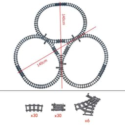 image-Jiu Feng Yan Flexible Switch Railway Tracks - Creative Building Block Toys
