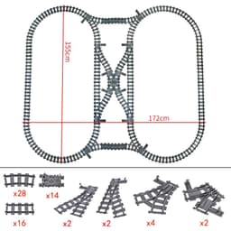 image-Jiu Feng Yan Flexible Switch Railway Tracks - Creative Building Block Toys