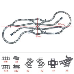 image-Jiu Feng Yan Flexible Switch Railway Tracks - Creative Building Block Toys