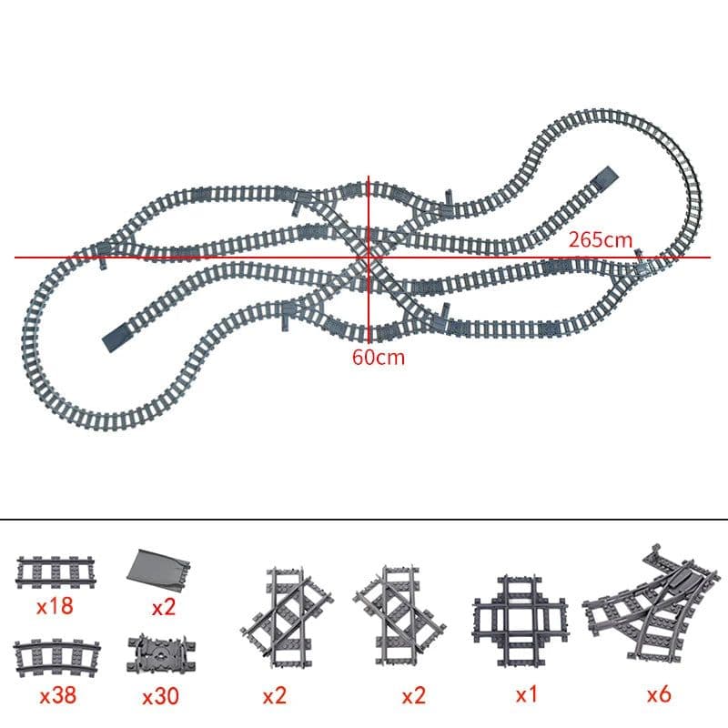 image-Jiu Feng Yan Flexible Switch Railway Tracks - Creative Building Block Toys